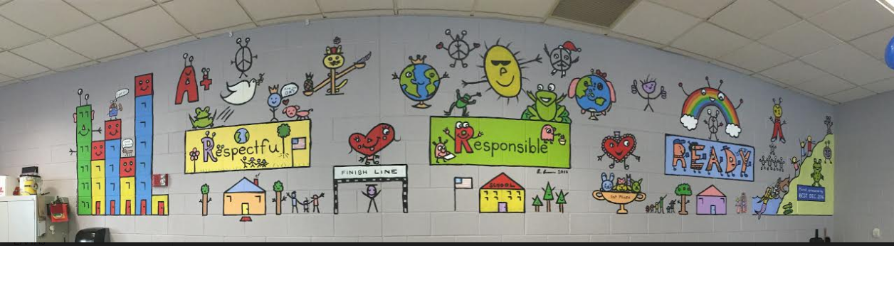 Mural in cafeteria