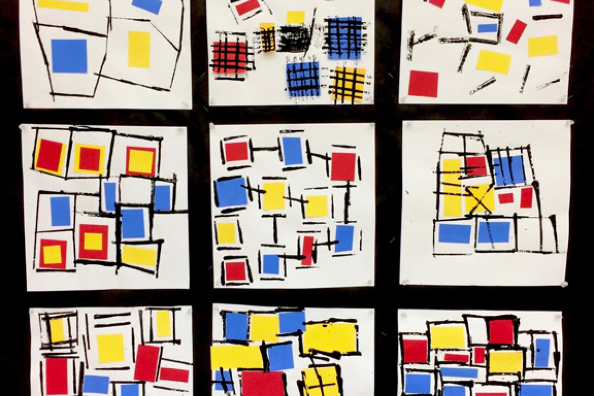 Mondrian-inspired artwork