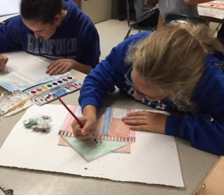 students working