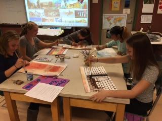 students working