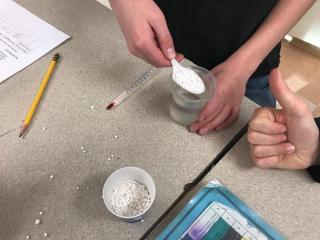 Testing the effects of calcium chloride on water temperature